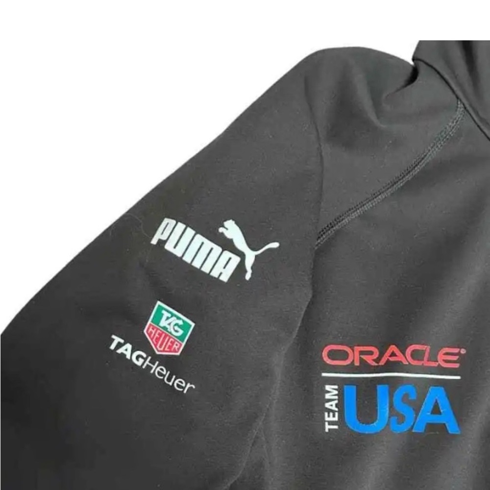 Puma Oracle Team USA Nylon Packable Hood Jacket Size Small Americas Cup Sailing - Picture 2 of 6